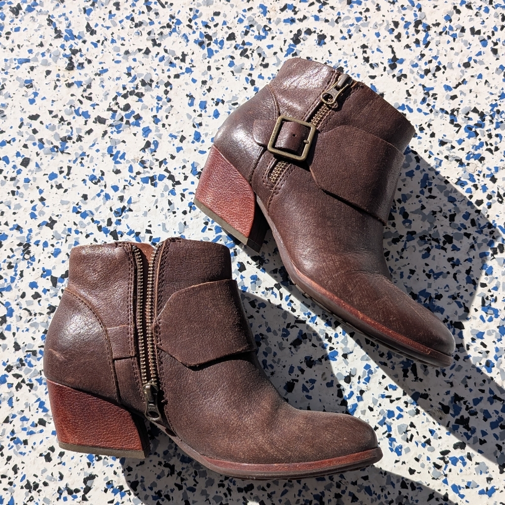 Womens Kork Ease Isa Ankle Brown Boots 7
